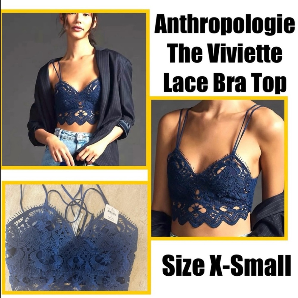 Anthropologie The Viviette Lace Bra Top